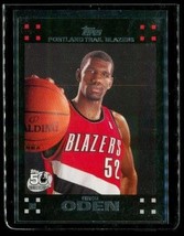 2007-08 Topps 50TH Anniversary Rc Basketball Card #111 Greg Oden Trail Blazers - £3.28 GBP