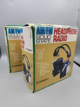 Vintage Headphones Stewart Model NOS RH-41 AM/FM Radio Stereo 2 Pairs READ - £5.49 GBP