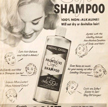 1955 Palmolive Soft Shampoo Advertisement Hair Beauty Hygiene Vintage DWQQ8 - £15.45 GBP