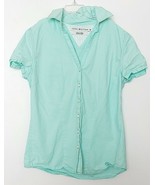 Tommy Hilfiger Aqua/Turquoise Short Sleeve Shirt Small Button Up - £10.37 GBP