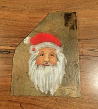 Antique Hand Painted Santa Claus Slate Tile By Mary Jo Moore W. VA - £11.55 GBP