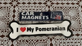 I Love My Pomeranian Pom Bone Shaped Car Magnet School Locker 7 Inch  Brand New - £7.41 GBP