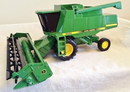 Vintage 1989 Ertl John Deere 9600 Combine w/Corn &amp; Grain Heads, 1/28 USA... - $1,101.10 MXN