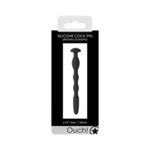 Ouch! Urethral Sounding Silicone Cock Pin Black 11 mm - £22.31 GBP