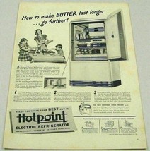 1946 Print Ad Hotpoint Electric Refrigerators Mom &amp; Kids Make School Lunch  - £10.82 GBP
