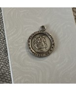 Sterling Silver St Christopher Protect This Athlete Pendant 1.75cm Hocke... - €20,30 EUR