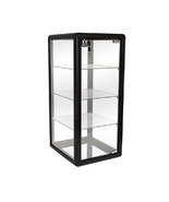 14 x 27 in. Glass Countertop Showcase Tower Display Case Black - $371.31 CAD