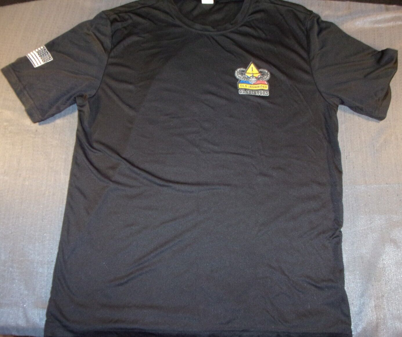 Primary image for DISCONTINUED UNIT " OLD IRONSIDES GLADIATORS" AIR AUSSALT BLACK T-SHIRT LARGE