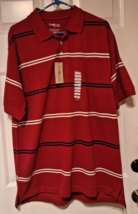 Sun River Clothing Co. Mens Red White Blue Polo Shirt Short Sleeve  Sz Large NWT - £11.44 GBP