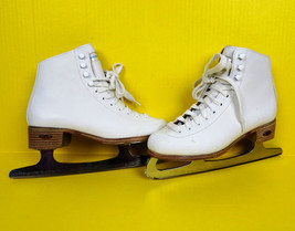 Riedell 112W 19146 White Leather Figure Ice Skating Skates Womens 5 Blad... - $659.42 MXN