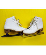 Riedell 112W 19146 White Leather Figure Ice Skating Skates Womens 5 Blad... - $47.35 CAD