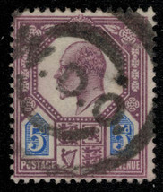 ZAYIX 1902 Great Britain 134 used 5p dull purple &amp; ultra Edward VII 031922-S23 - £7.87 GBP