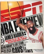 Espn Magazine October 26, 2015 New Ship Free Cover James Harden, Kevin Durant - $29.99