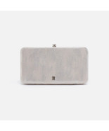 Hobo International Women&#39;s Mia Minaudiere Leather Wallet Silver NEW! - $1,674.69 MXN