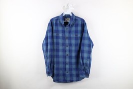 Duluth Trading Co Mens Medium Trim Fit Faded Collared Flannel Button Shi... - £30.99 GBP