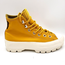 CONVERSE Lugged Platform Shoes Women&#39;s Size 7 Leather Gore Tex Boots Yellow - $39.55