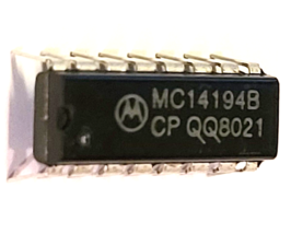 MC14194BCP Motorola Shift Register CMOS 16-pin DIP Vintage Integrated Ci... - $2.88