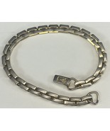 Vintage Artisan Branded Signed Chunky Mens Bracelet Link Gold Tone 8&quot; - $19.34