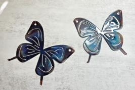 Butterfly Pair (2 Pieces) - Metal Wall Art - Royal Blue 5&quot; - £22.50 GBP