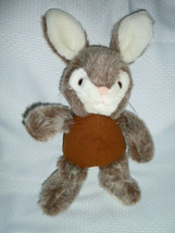 VTG WALMART brown cream bunny plush dark tan body 12&quot; cottontail velvet nose - £38.93 GBP
