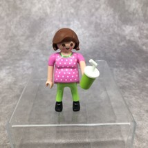 Playmobil Pregnant Woman &amp; Cup w/ Straw Top-Brown Hair - £4.45 GBP