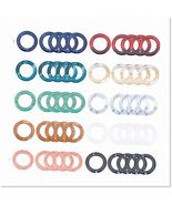 50pcs Acrylic Bead Frame - 10 Colors Circle Link Connectors - Imitation ... - $60.42 CAD