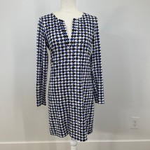 Diane von Furstenberg Silk Jersey Reina Mini Dress Check Dot Blue sz 6 - $72.55