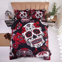 3D Reactive Print Skull All Season Comforter Set Twin-S8 - £20.77 GBP