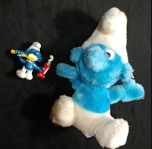 Peyo Smurfs Plush Mini Figure Vtg 79 80 lot - $15.48