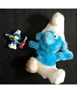 Peyo Smurfs Plush Mini Figure Vtg 79 80 lot - $15.48