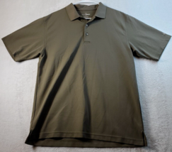 Grand Slam Polo Shirt Mens Large Gray 100% Polyester Short Sleeve Logo Collared - $12.17