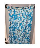 McCadden Place Blue White Floral Maxi Skirt M Tropical Print Boho Vacation - $520.80 MXN