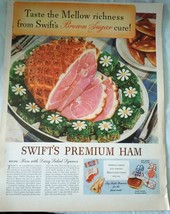 Swift’s Premium Ham Brown Sugar Cure Advertising Print Ad Art 1948 - £5.46 GBP