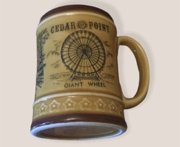 Cedar Point Vintage Space Spiral &amp; Giant Wheel Vintage Mug - £10.91 GBP