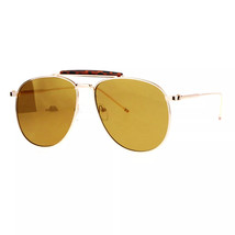Retro Hipster Fashion Pilot Sunglasses Unisex Flat Style Metal Frame UV400 - £9.41 GBP