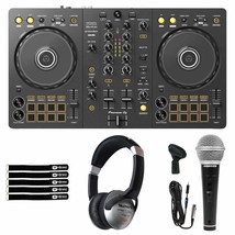 Pioneer DDJ-FLX4 2-Channel Serato Lite Rekordbox DJ Controller, Headphones &amp; Mic - £421.58 GBP