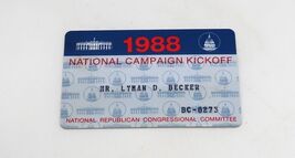 Vtg 1988 Republican Congressional Committee GOP Victory Fund Donor Card ... - $29.99