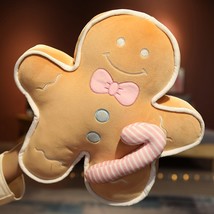 Cartoon Gingerbread Man Plush Toys Biscuit Man Stuffed Soft Cute Pillow Bear Xma - £23.30 GBP