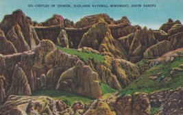 Castles of Erosion Badlands National Monument South Dakota SD Postcard E07 - £5.47 GBP