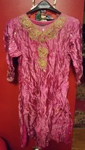 015 Vintage Imbelished Dress Handmade India Look Salwar - $855.33 MXN