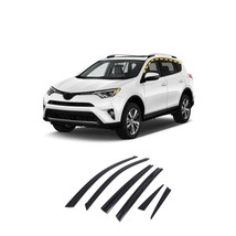 Rain Guards for Toyota RAV4 2013-2018 (6PCs) Smoke Tinted Tape-On Style - £99.74 GBP