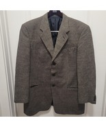 Armani Collezioni Silk Wool Textured Birdseye Jacket 44R Grey Black Blaz... - $132.68 CAD