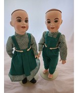 Vintage Ceramic Doll Boy Girl Twin Set 13&quot; Made in Paris, France by Yvon... - £46.69 GBP