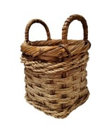 Round cylinder shaped Woven Gathering Harvest Basket with 2 handles - $355.27 MXN