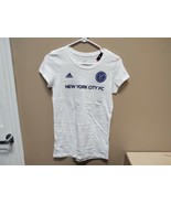 New Adidas New York City FC MLS Womens S/S Player Shirt Small White B227W - £7.59 GBP