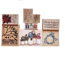 Stampers - Christmas Lot of 8 Rubber Stamps All Shapes and Sizes. - £34.76 GBP