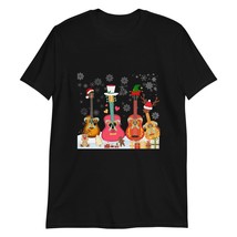 Guitar Christmas Tree Shirt | Funny Music Loves Xmas Gifts T-Shirt Black - $18.13+