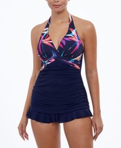 MSRP $138 Profile by Gottex Paradise Halter Swimdress Swimsuit Size 8 - £40.01 GBP