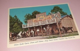 Silver Spike Opera House Saloon Cowboy Long Beach Resort Panama City FL Postcard - £6.32 GBP