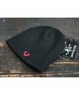 True Religion Black/Red Logo Essential /Winter Warm Beanie Hat OS - £18.30 GBP